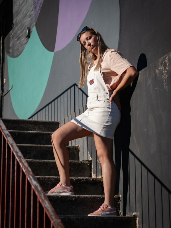 Rider Music Robe Salopette Femme Ivory Logo Marron