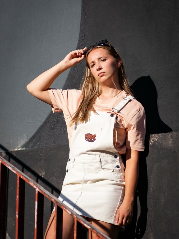 Rider Music Robe Salopette Femme Ivory Logo Marron