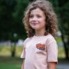 Rider Music Tee Shirt Kids Unisexe Fraiche Pêche Kids Logo Orange
