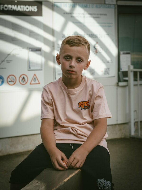 Rider Music Short Unisexe Kids Noir Logo Blanc