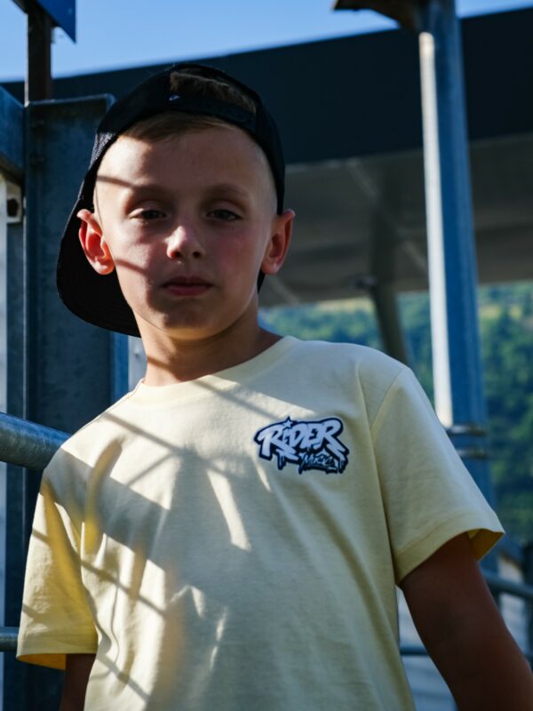 Rider Music Tee Shirt Unisexe Kids Butter Logo Blanc