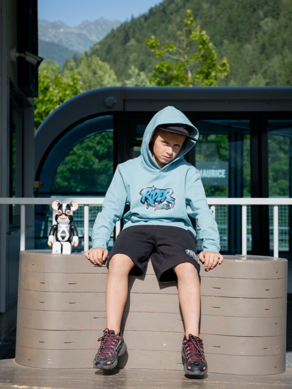 Rider Music Sweat Kids Teal Monstera Logo Vert/Bleu Rider Music Sweat Kids Teal Monstera Logo Vert/Bleu