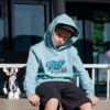 Rider Music Sweat Kids Teal Monstera Logo Vert/Bleu Rider Music Sweat Kids Teal Monstera Logo Vert/Bleu