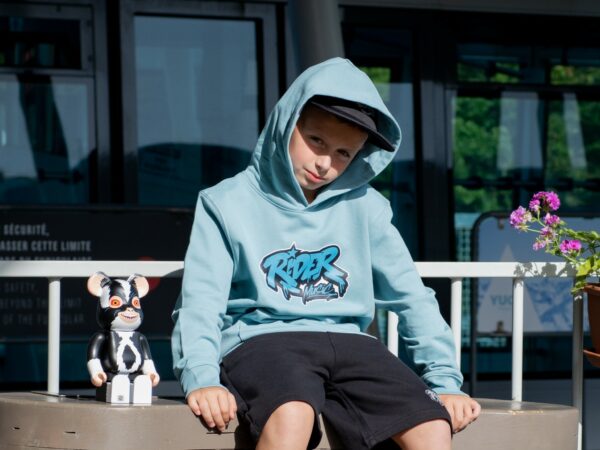 Rider Music Sweat Kids Teal Monstera Logo Vert/Bleu Rider Music Sweat Kids Teal Monstera Logo Vert/Bleu