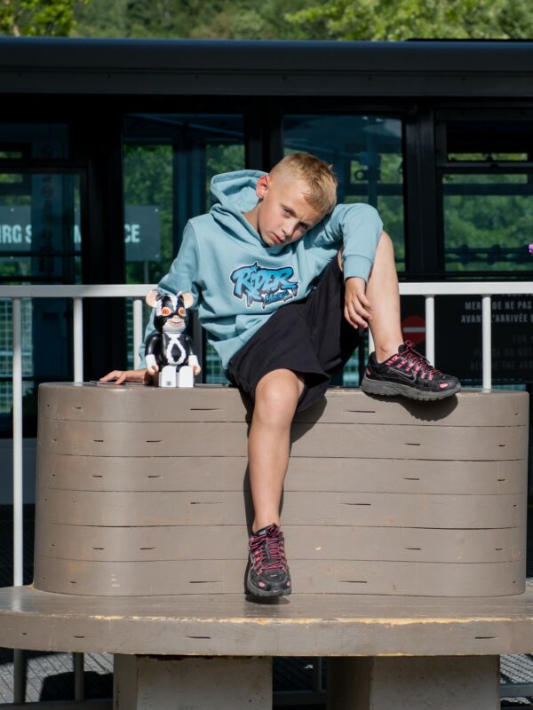 Rider Music Sweat Kids Teal Monstera Logo Vert/Bleu Rider Music Sweat Kids Teal Monstera Logo Vert/Bleu