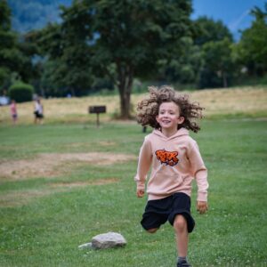 Rider Music Sweat Kids Unisexe Kids Fraiche Pêche Logo Orange
