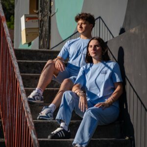 Rider Music Tee Shirt Unisexe Blue Soul Logo Bleu