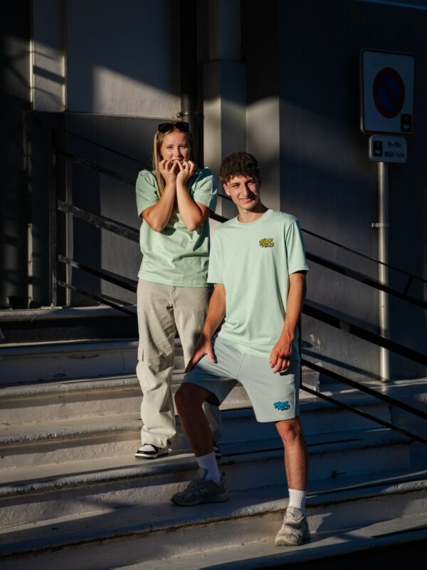 Rider Music Tee Shirt Unisexe Misty Jade Logo Khaki