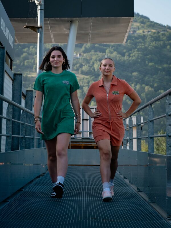 Rider Music Robe Éponge Femme Malachite Logo Gris