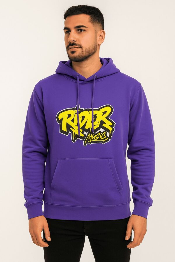 Rider Music Sweat Unisexe Purple Love Logo Jaune