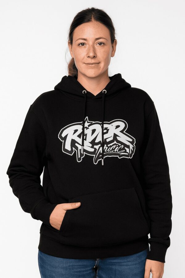 Rider Music Sweat Unisexe Noir Logo Blanc