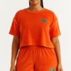 Rider Music Ensemble Oversize Éponge Femme Tee Shirt & Short Paprika Logo Khaki