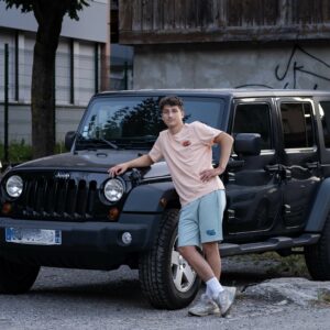 Rider Music Tee Shirt Unisexe Fraiche Pêche Logo Orange