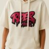 Rider Music Sweat Shirt Unisexe Ivory Logo Fuchsia