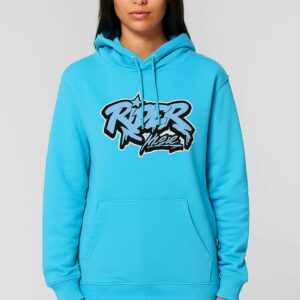 Rider Music Sweat Unisexe Aqua Blue Logo Bleu