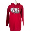 Rider Music Robe Sweat Femme Hibiscus Red Logo Blanc