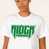 Rider Music Tee Shirt Blanc Unisexe Logo Vert