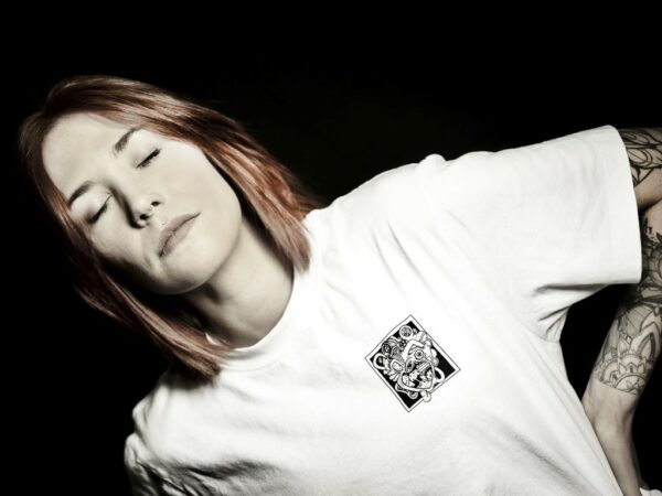 Opahk Tee Shirt Blanc Coeur Valérian