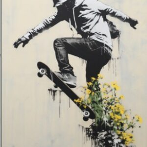 SAC2-030 75X50 cm Dibond avec encadrement petite caisse américaine noire